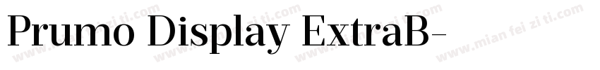 Prumo Display ExtraB字体转换